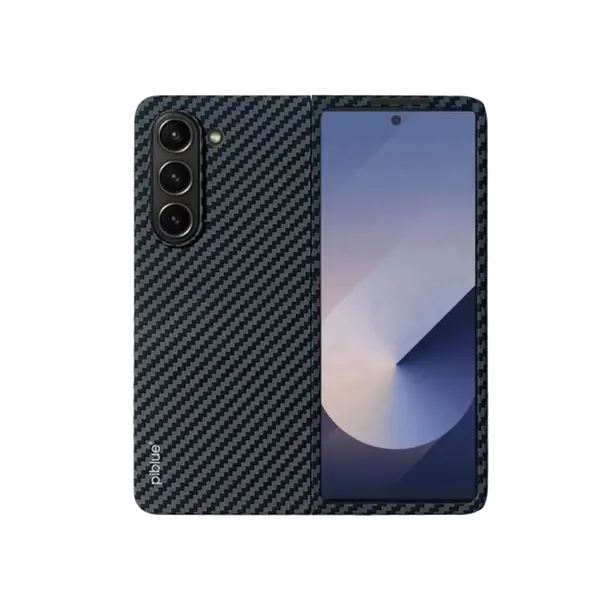 Piblue Twill Kevlar Magnetic Phone Case For Samsung Z FOLD6 Black