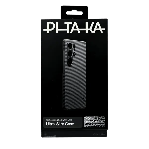 Pitaka Samsung Galaxy S25 Ultra Slim Case Black Gray