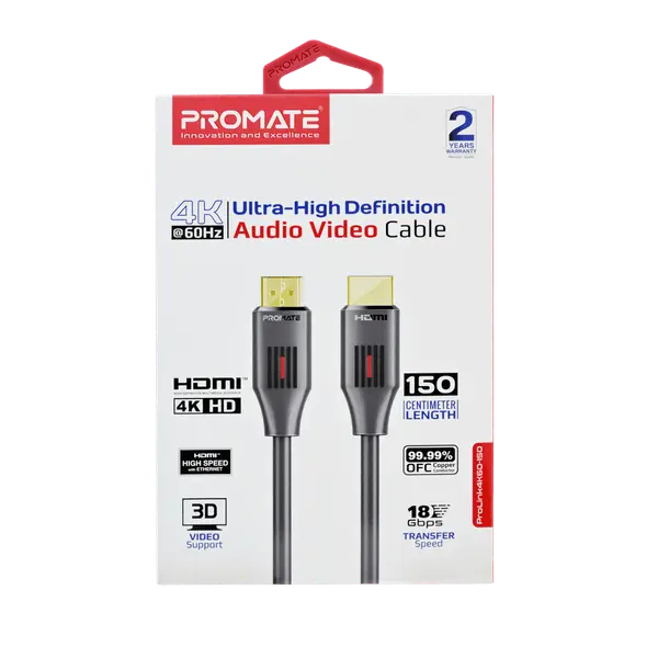 Promate All In One HDMI With Ethernet Cable 1 5M