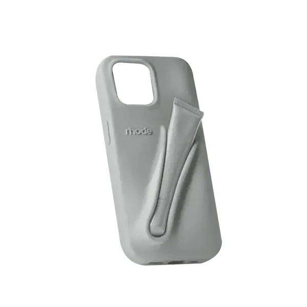 Rhode Gray Silicone Case With Lipstick
