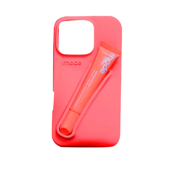 Rhode Lipstick Silicone Case iPhone 14 15 Pro Max Red