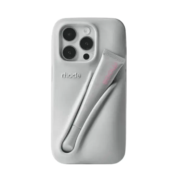 Rhode Lipstick Silicone Case iPhone 16 Grey