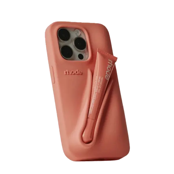 Rhode Peach Silicone Case With Lipstick