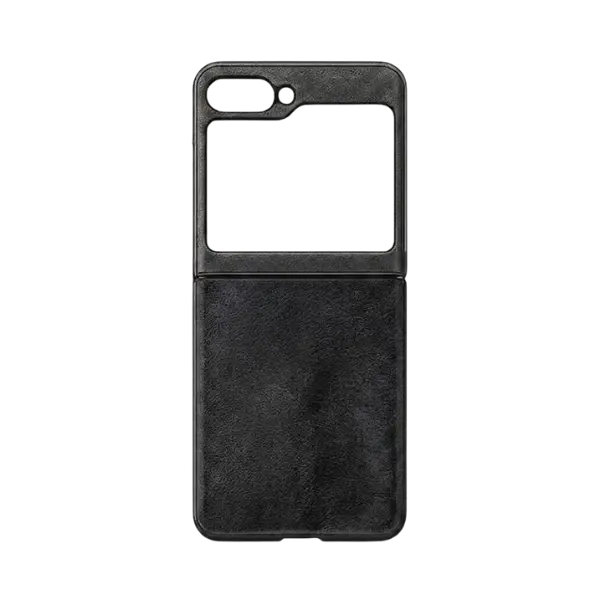Samsung Galaxy Z FLIP6 Black Leather Case