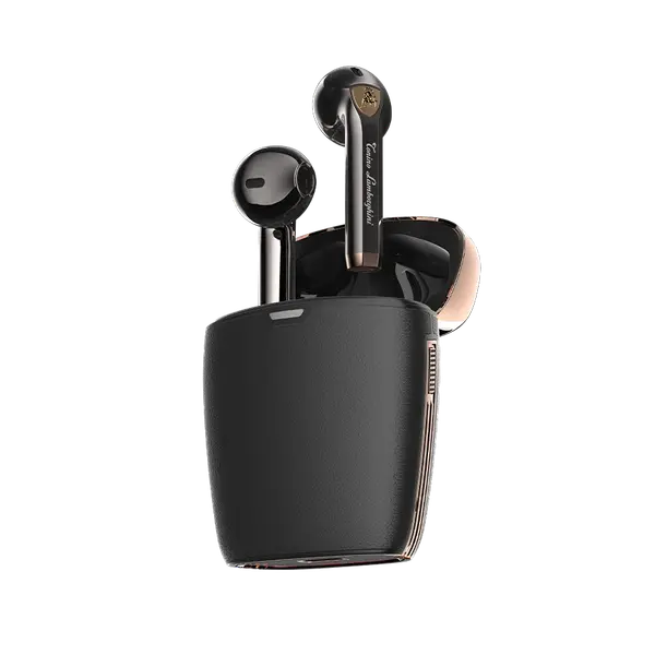 Tonino Lamborghini Calf Leather Wireless Bluetooth Headphone TL69 Black