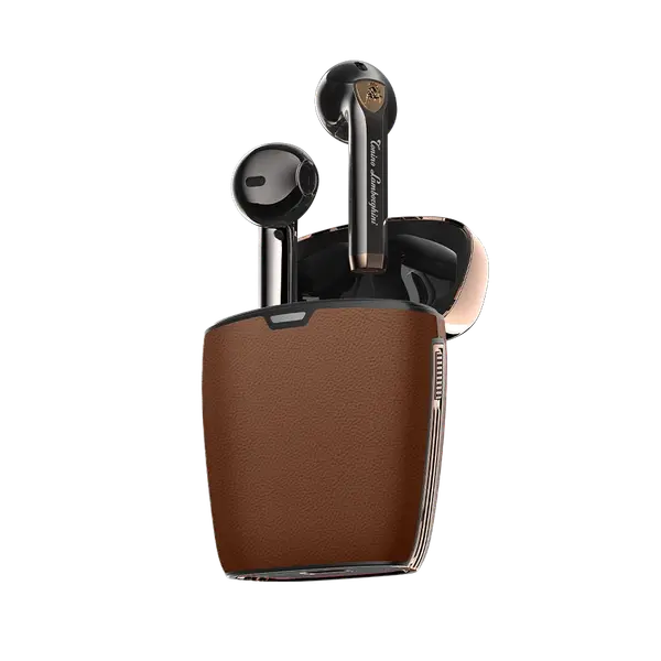 Tonino Lamborghini Calf Leather Wireless Bluetooth Headphone TL69 Brown