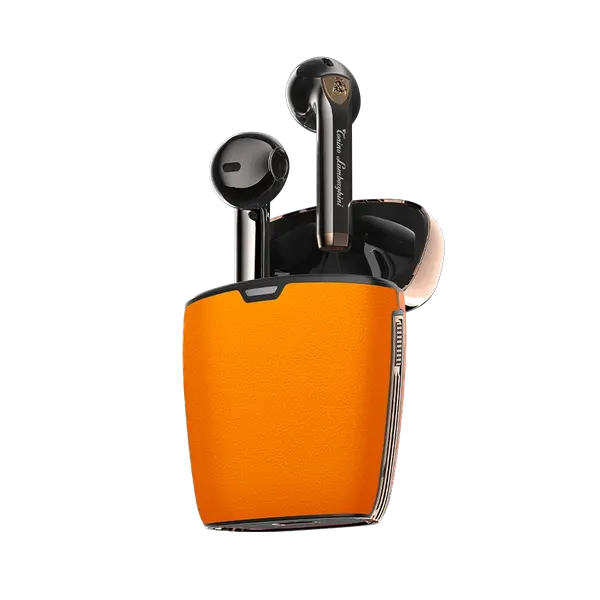 Tonino Lamborghini Calf Leather Wireless Bluetooth Headphone TL69 Orange