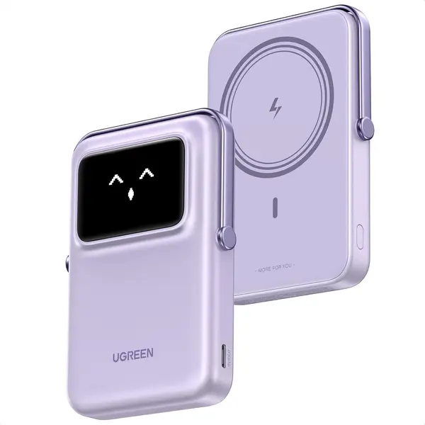 Ugreen Uno Wireless Power Bank 5000MAH 7 5W Purple