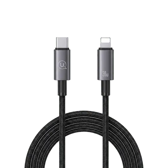Usams 2 Metre SJ665 Type C To Lightning 30W Aluminum Alloy Fast Charging Data Cable