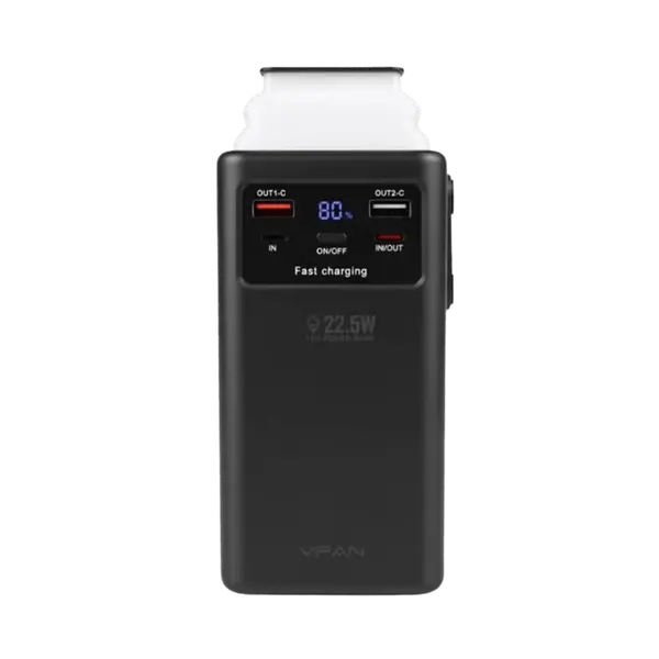 Vfan 50000MAH Fast Charging LED Powerbank F30 Black