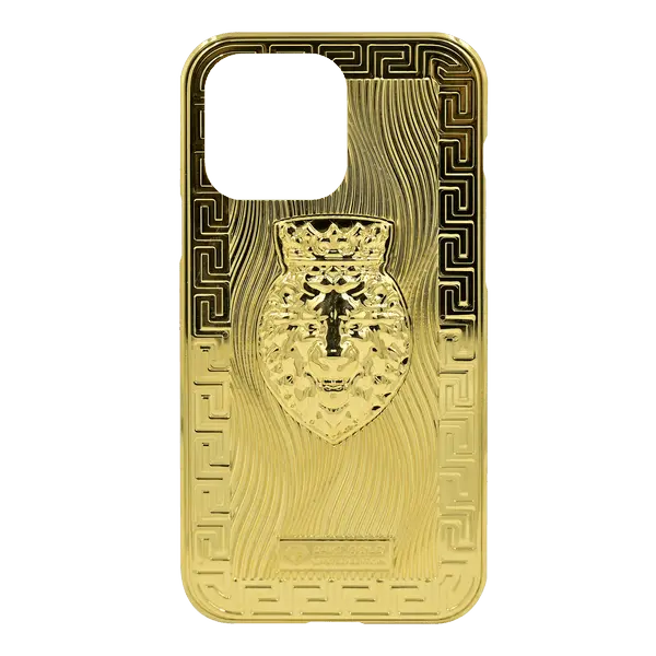 Vip Touch 24KT iPhone 14 Pro Max Gold Limited Edition Lion Head Logo