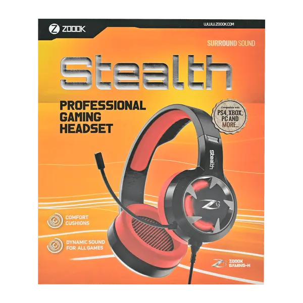 Zoook Stealth Gaming Headset Red